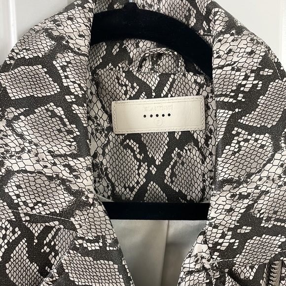 Blank NYC Snakeskin faux leather moto jacket, size Small - Picture 2 of 6